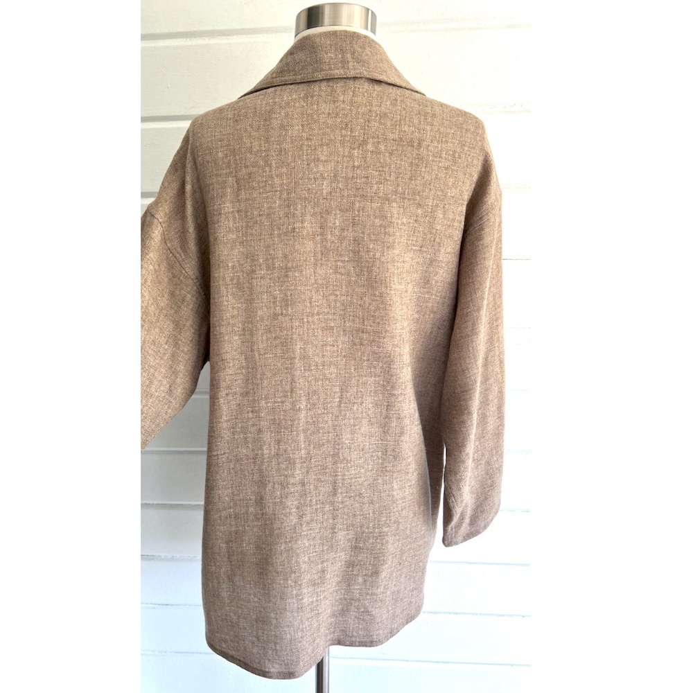 Vintage ZORAN 100% Light Weight Wool Minimalist Over Shirt Open Jacket- O/S - Picture 5 of 8